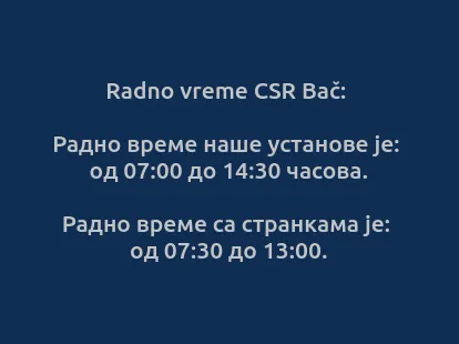 Radno vreme centra
